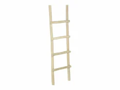 Vente-unique Toallero escalera con 4 barras - Teca maciza - Color natural - FODNA Color natural claro Clearance