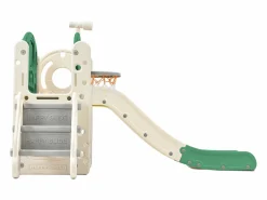 Hauss Spole Tobogán|Tobogán infantil combinado con aro de baloncesto y escalera -