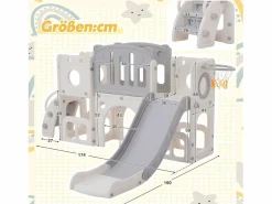 Tobogán para niños Osito 6 en 1 con un tobogán, dos plataformas Sale