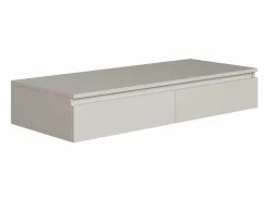SELSEY Tocador|Tocador con escritorio y 2 cajones -120 cm -greige -BEMMI