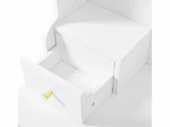 ModernLuxe Tocador con espejo 152×40×105 cm - con taburete - con LED regulable y toma de corriente - con 6 cajones y 4 puertas - Blanco Clearance