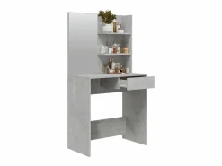 Tocador con espejo color hormigón 74,5x40x141 cm ES143730 Gris Best