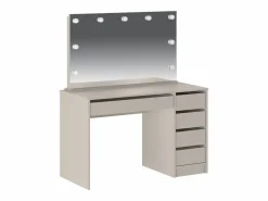 Tocador con espejo con LEDs 5 cajones color - JENEMI^Vente-unique Online
