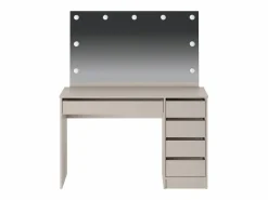Tocador con espejo con LEDs 5 cajones color - JENEMI^Vente-unique Online