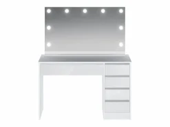 Tocador con espejo LED 5 cajones color brillante - JENEMI^Vente-unique Clearance