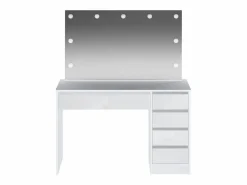 Tocador con espejo LED 5 cajones color brillante - JENEMI^Vente-unique Clearance