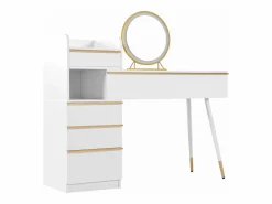 ModernLuxe Tocador|Tocador con iluminación LED 100 x 41,5 x 102 cm - con 6 cajones - tablero extensible -