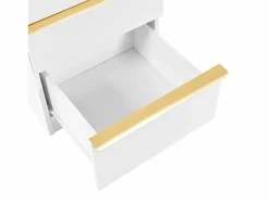 ModernLuxe Tocador|Tocador con iluminación LED 100 x 41,5 x 102 cm - con 6 cajones - tablero extensible -