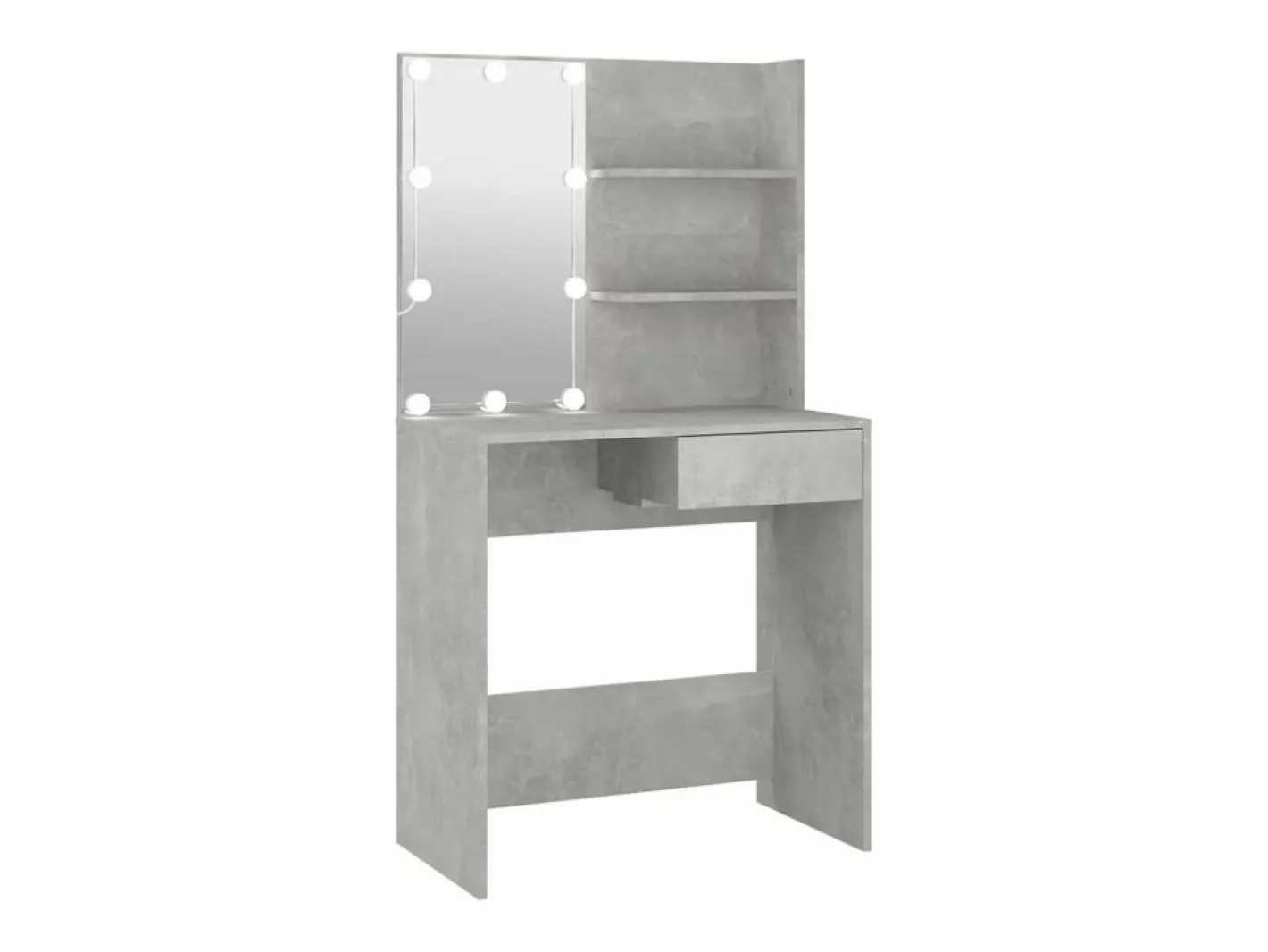 Tocador con LED color hormigón 74,5x40x141 cm ES775640 Gris Sale