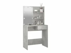 Tocador con LED color hormigón 74,5x40x141 cm ES775640 Gris Sale