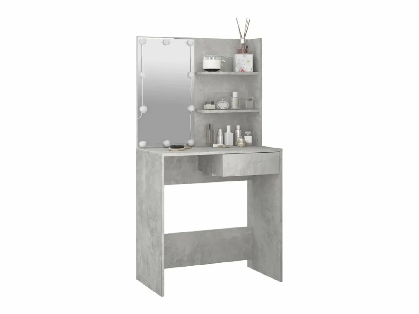 Tocador con LED color hormigón 74,5x40x141 cm ES775640 Gris Sale