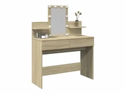 Tocador|Tocador con LED color roble Sonoma 100x40x130 cm ES516143
