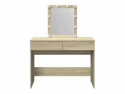 Tocador con LED color roble Sonoma 100x40x130 cm ES771527^ Discount