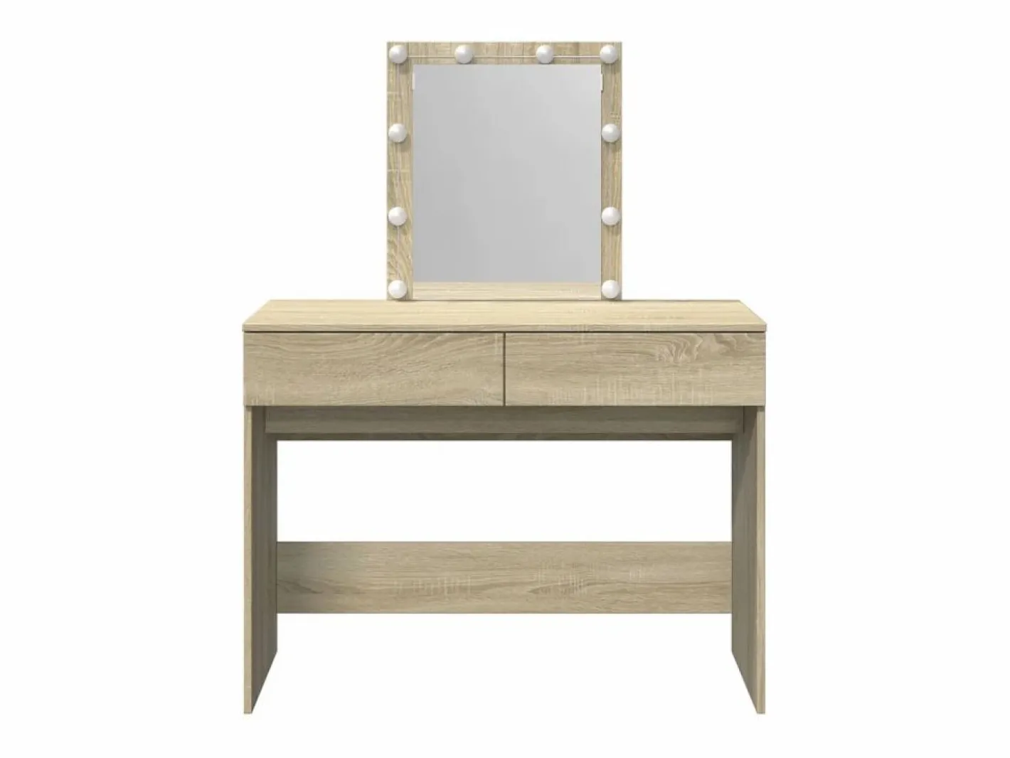 Tocador con LED color roble Sonoma 100x40x130 cm ES771527^ Discount