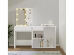vidaxl Tocador|Tocador con LED y armario madera contrachapada