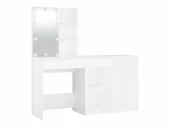 vidaxl Tocador|Tocador con LED y armario madera contrachapada