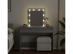 Tocador con luces LED color Sonoma 100x40x130 cm ES333473 Gris