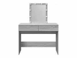 Tocador con luces LED color Sonoma 100x40x130 cm ES333473 Gris