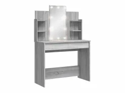 vidaxl Tocador con luces LED Sonoma 96x40x142 cm Gris Sale