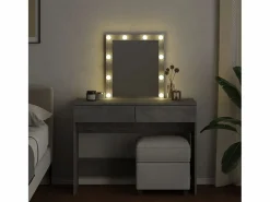 Tocador|Tocador con luces LED hormigón 100x40x130 cm ES297666