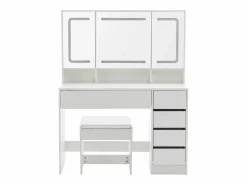 Tocador con taburete, espejo y 5 cajones - Madera MDF -^Hauss Spole Best