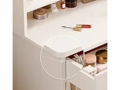 TOCADOR COSMÉTICO CON ESPEJO PARA MAQUILLAJE GRANDE ESTILO ESCANDINAVO^