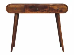 Tocador de castaño con espejo Artisan Furniture, 3 cajones, 1 espejo, marrón^ New