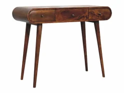 Tocador de castaño con espejo Artisan Furniture, 3 cajones, 1 espejo, marrón^ New
