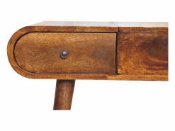 Tocador de castaño con espejo Artisan Furniture, 3 cajones, 1 espejo, marrón^ New