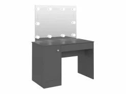 Tocador de maquillaje con luces LED MDF 110x55x145 cm ES286374 Gris Discount