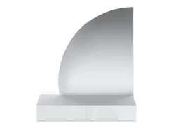 Vente-unique Tocador|Consola|Tocador de pared con espejo LED y 2 cajones, - JINEZA