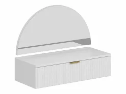 Vente-unique Tocador flotante con espejo y LEDs y 1 cajón en - FRALYN de Pascal Morabito Blanco Outlet