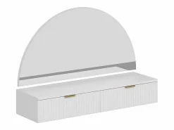 Vente-unique Tocador flotante con espejo y LEDs y 2 cajones - FRALYN de Pascal Morabito Blanco Sale