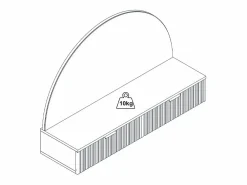 Vente-unique Tocador flotante con espejo y LEDs y 2 cajones - FRALYN de Pascal Morabito Blanco Sale