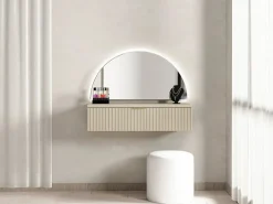 Tocador flotante con espejo y LEDs y 1 cajón en - FRALYN de Pascal Morabito^Vente-unique Clearance