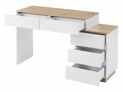 ModernLuxe Tocador moderno con 5 cajones - tablero de partículas - Blanco New