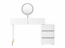 Tocador moderno con espejo LED - con 3 cajones - 100 x 40 x 127 cm -^Hauss Spole Best