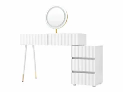 Tocador moderno con espejo LED - con 3 cajones - 100 x 40 x 127 cm -^Hauss Spole Best