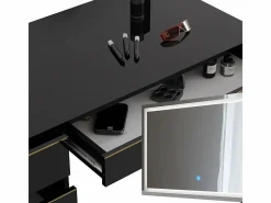 Vicco Tocador /oro 120x55x75 sherry Negro