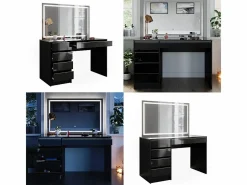 Vicco Tocador /oro 120x55x75 sherry Negro