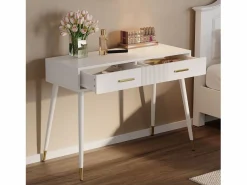 ModernLuxe Tocador|Tocador 100x40x76 cm - con 2 cajones - patas de metal - (sin espejo)