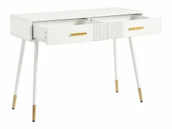 ModernLuxe Tocador|Tocador 100x40x76 cm - con 2 cajones - patas de metal - (sin espejo)