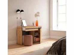 Tocador, 75x35x121 cm, Con cajón, Con almacenamiento, Roble^Skraut Home Hot