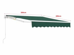 Toldo con manivela 300 x 250 cm verde oscuro 03_0008307^Helloshop26 Clearance