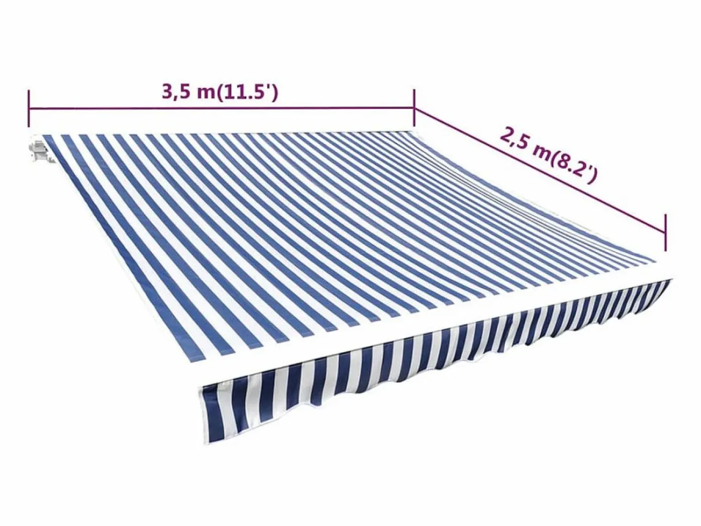 Marquesina|Toldo de lona y blanco 350x250 cm ES763252