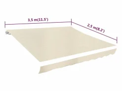 Toldo de lona blanco 350x250 cm ES922040^ Best