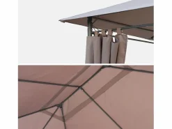 Sweeek Toldo de techo para pérgola 3x4m pardo Gris antracita Outlet