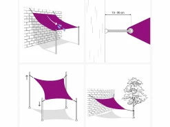 Decoración De Jardín|Toldo de vela triangular tela Oxford color 3x3x4,24 m ES328866