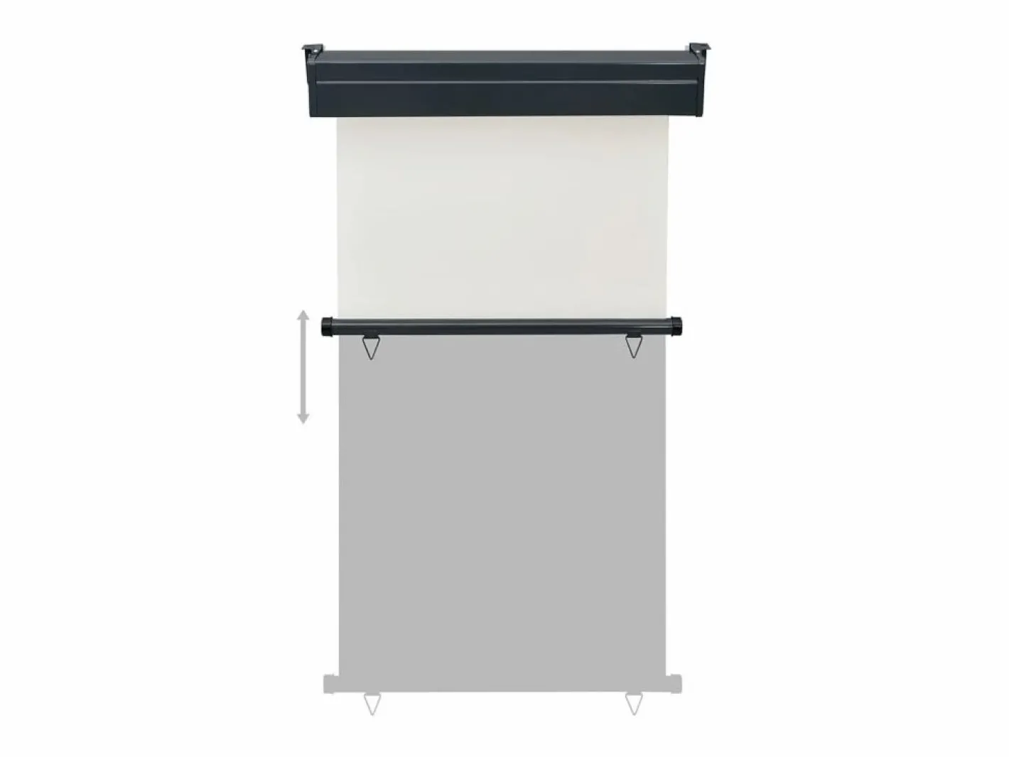 Toldo lateral de balcón color 105x250 cm ES157855 Crema New