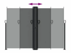 Toldo lateral retráctil antracita 180x1200 cm ES892354 Gris antracita Outlet